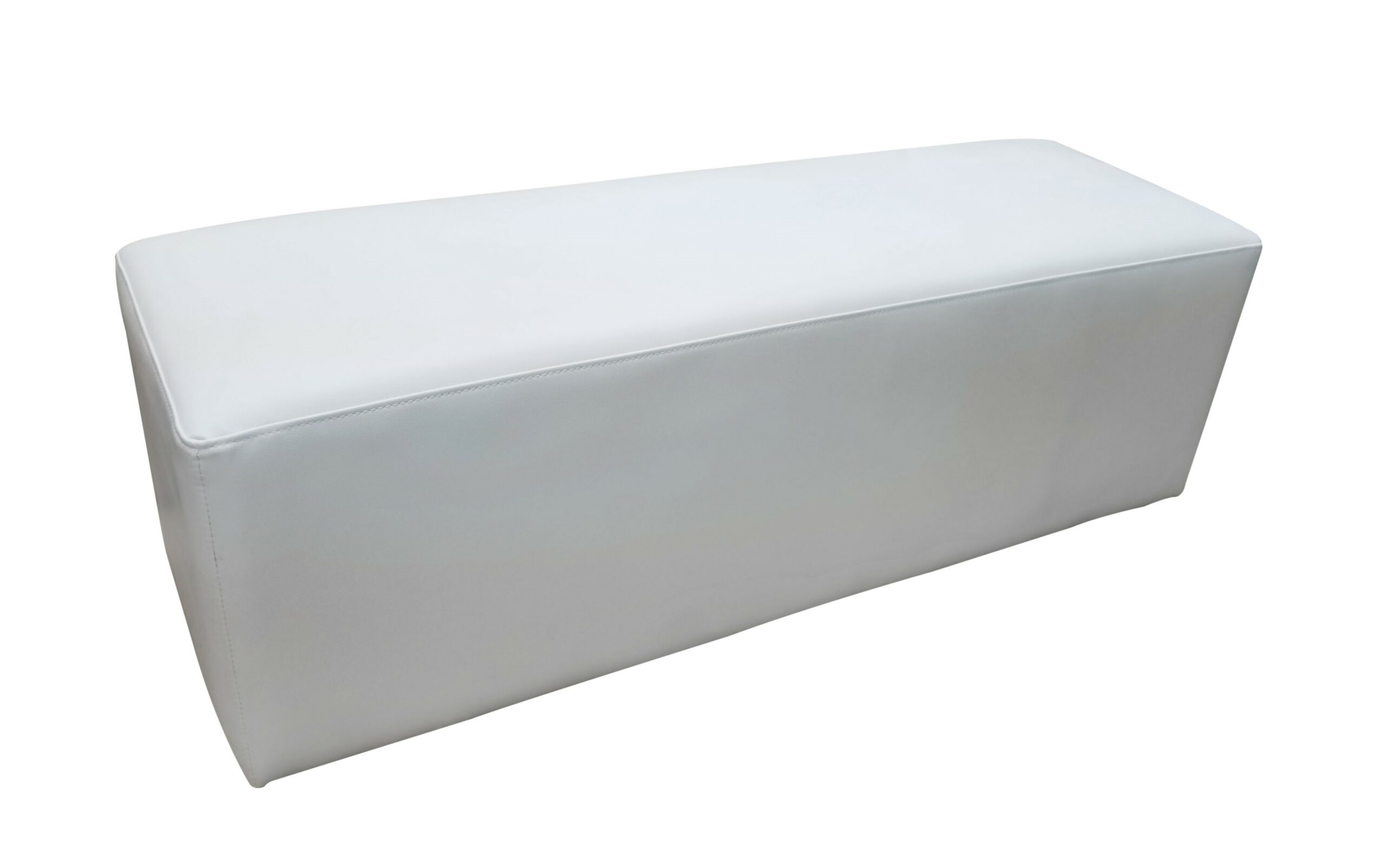 Large Rectangular Pouf White