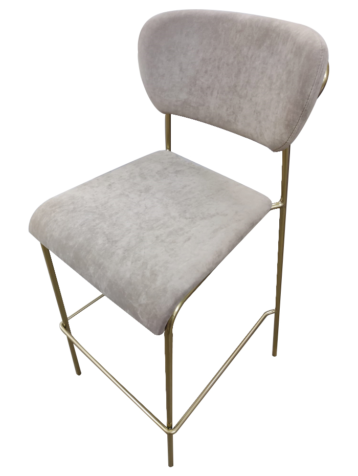 Velvet Stool Grey