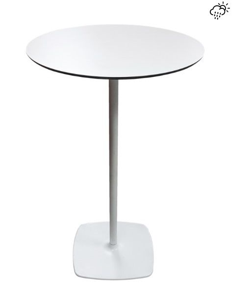 Stylus Round High Table White